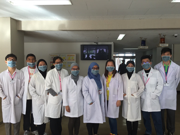 IHS students making hospital and laboratory visits in Kagawa.