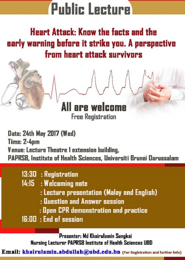 Heart Attack 2017 Public Lecture Poster