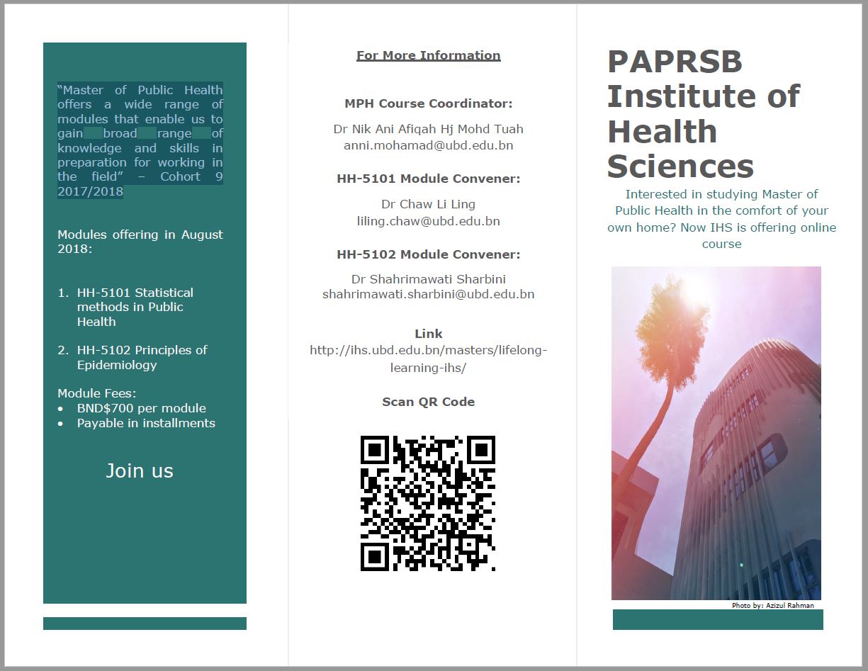 Mph Short Courses Ubd Paprsb Institute Of Health Sciences